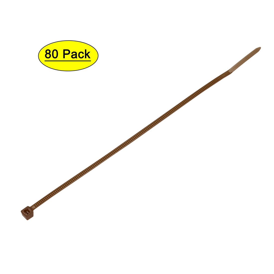 Uxcell Cable Ties Cable Zip Ties Adjustable Cable Tie Wraps Self-Locking Nylon  5.9' x  0.1'   Brown 80pcs