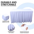 thumbnail image 3 of Uralili 4/6/8ft Universal Stretch Spandex Table Cloth for Rectangle Tables, Wrinkle-Free & Easy Setup Fitted Tablecloths with Elegant Skirt, Perfect for Weddings, Birthday Parties & Home Decor, 3 of 6