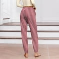 thumbnail image 3 of Womens Joggers, Striped Print Joggers for Women Drawstring Elastic Waist Pajama Bottom Casual Long Pants with Pockets Loungewear, 3 of 6