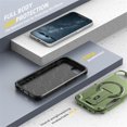 thumbnail image 5 of for iPhone 17e 6.1-inch Case [Compatible with MagSafe] Built in Invisible Stand, Military Grade Shockproof Soft TPU Protective Cover Case,Green,For iPhone 17e, 5 of 7