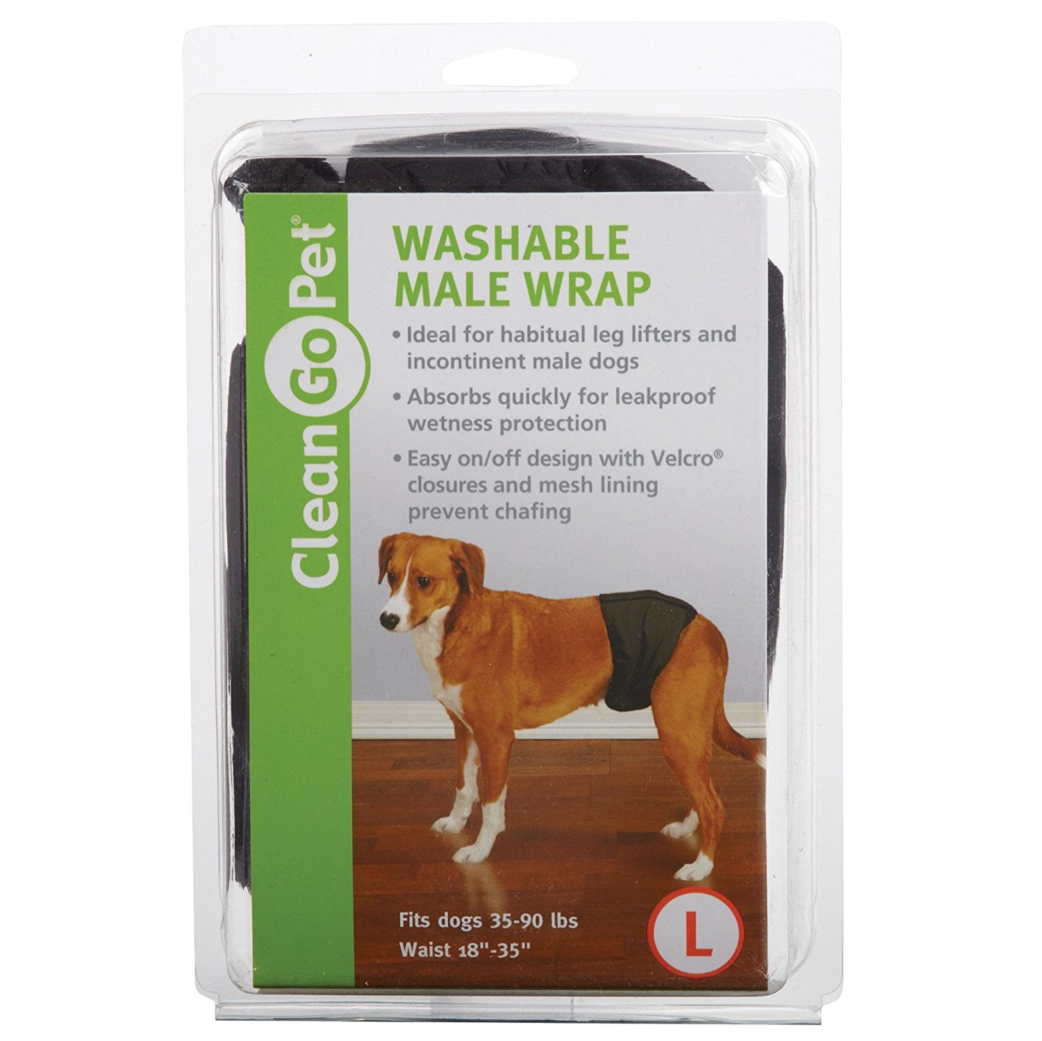 Clean Go Pet Washable Male Wrap — Reusable Wraps for Incontinent Male