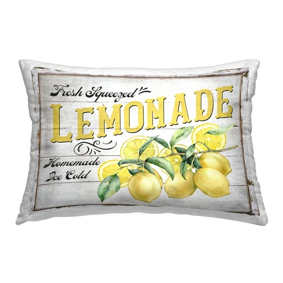 Stupell Industries Fresh Sqeezed Lemonade Decorative Printed Throw Pillow Design by Creatif Belle.
