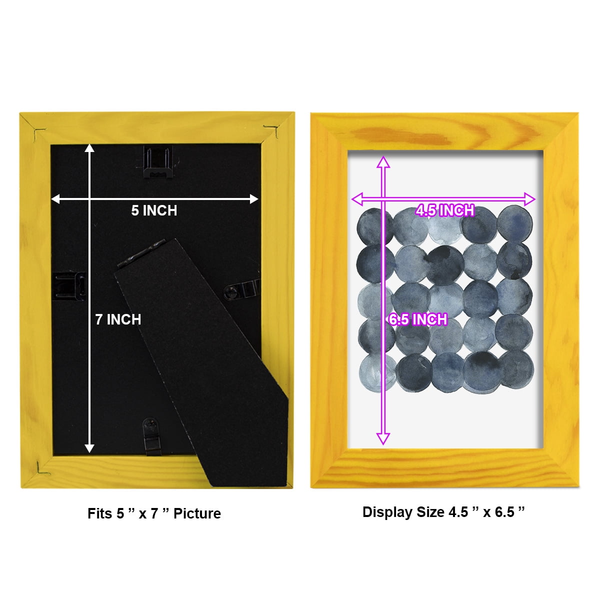 Blue Grey Density I -Framed Print w/glass-Sunflower Yellow