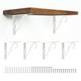 thumbnail image 1 of Uxcell 6 Pcs Soportes Decorativos para Estantes, Soportes para Estantes Flotantes de 10" x 7" para Estanterías de Pared, Blanco, 1 of 7