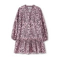 thumbnail image 4 of VISgogo Vestido de primavera para mujer, vestido de manga larga con estampado floral/leopardo con cuello en V, trajes sueltos hasta la rodilla para mujer VISgogo moda, 4 of 9