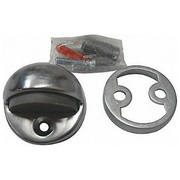 Manufacturer Varies Dome Door Stop,Satin Chrome,1-3/4 Dia. 33J784