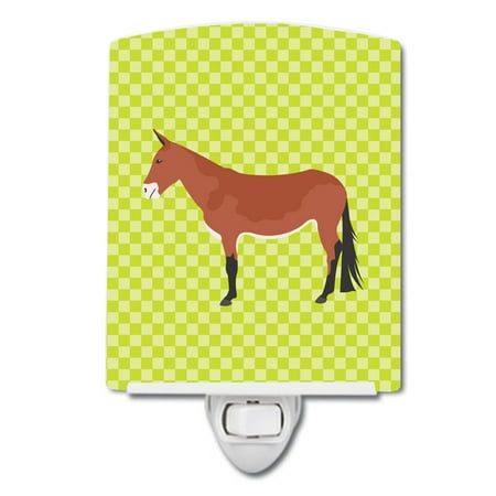 

Caroline s Treasures BB7671CNL Mule Green Ceramic Night Light 6x4x3 multicolor