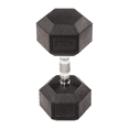 thumbnail image 3 of Sporzon! Exercise Equipment Rubber Encased Hexagon Handheld Weight Dumbbells with Contoured Non Slip Handles for Home Fitness, Single 40 Pounds, 3 of 5