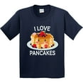 thumbnail image 3 of Inktastic I Love Pancakes with Cute Stack of Pancakes Youth T-Shirt, 3 of 5