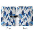 thumbnail image 2 of Leather Notebook with Pen Holder Writing Notepad Includes 100 Pages Lined Journal Blue and White Butterfly, 2 of 6