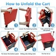 thumbnail image 5 of ATTACK SHARK Foldable Utility Cart with 4 Rotate Wheels, Red, 5 of 9