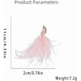 thumbnail image 6 of CZ Crysta Peacock Brooch Pin for Women Elegant Feather Tassel Lapel Pins Bird Animal Pearl Badge Delicate Dress Scarf Clips Accessories Jewelry, 6 of 11