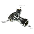 thumbnail image 2 of Dual Compression Outlet Angle Stop Valve, Plumbing Fitting, Quarter Turn, Single Handle Multi-Select Positions, Water Valve Shut Off 1/2" (5/8” OD) Inlet x (3/8" & 1/4") Outlets, 2 of 8