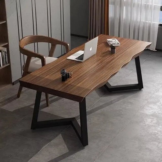 Computer Coffee Office Desk Writing Workbench Console Meeting Corner Drafting Office Desk Laptop Scrivania Legno Furniture HDH My Lux Decor Round