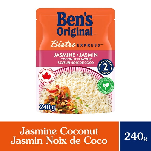 BEN'S ORIGINAL BISTRO EXPRESS Coconut Flavoured Rice Side Dish, 240g Pouch, Perfect Every Time™