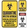 thumbnail image 3 of Ambesonne Zombie Duvet Cover Sets, Danger Quarantine, 2-Queen, Yellow Red Black, 3 of 3