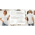 thumbnail image 4 of Rosvigor Womens Tops Short Sleeve Polo Shirts for Women V Neck Blouses Summer Tunics Shirts with Collar, 4 of 7