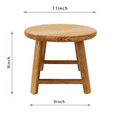 thumbnail image 5 of CONSDAN Kids Natural Oak Low Handcrafted Solid Wood Stool, Natural Color, 5 of 5