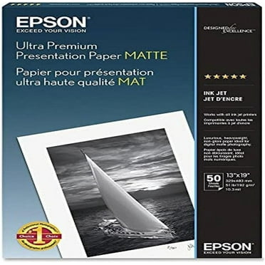 Epson Ultra Premium Presentation Paper MATTE (13x19 Inches, 50 Sheets) (S041339)