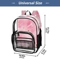 thumbnail image 4 of PVC Transparent Backpacks Clear Backpack for Travel and Outings Pink Background with Hearts, 4 of 7