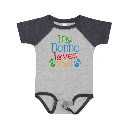

Inktastic Nonno Loves Me Outfit Gift Baby Boy or Baby Girl Bodysuit