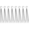 thumbnail image 1 of Cadena suspendida de 8 piezas con clip, percha de metal de 40 cm para colgar cadena de suspensión de plantas de 3 patas para platos de flores pesebres para linternas pájaros (negro), 1 of 5