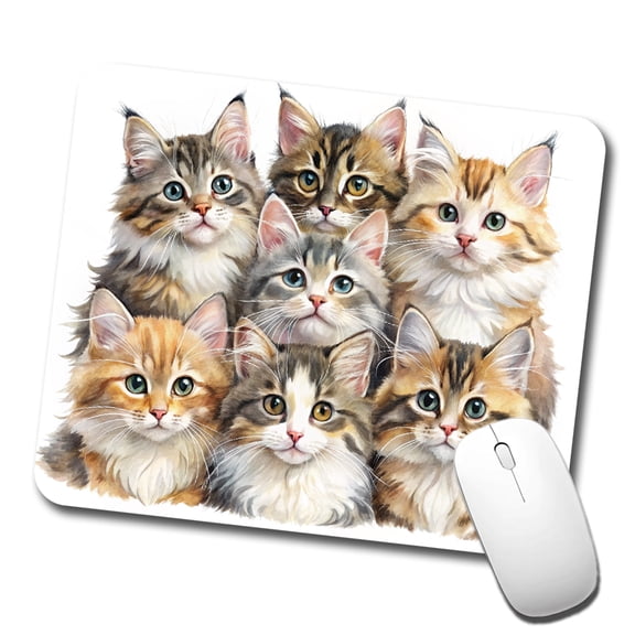 Sweet Siberian Cats Mouse Pad Low Profile Gaming Mat
