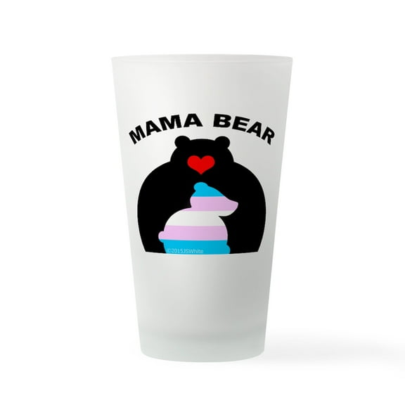 CafePress - Mama Bear Trans - Pint Glass, Drinking Glass, 16 oz. CafePress
