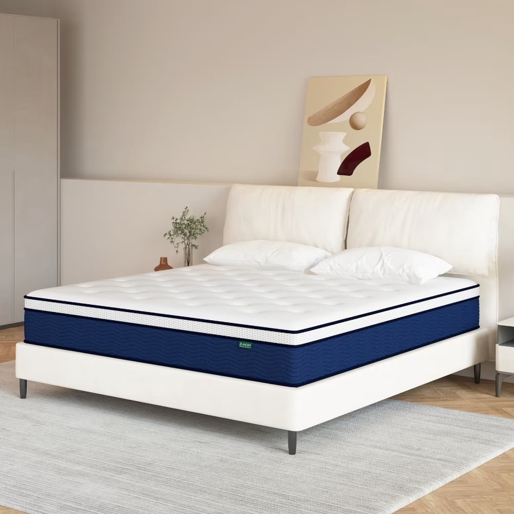 Z-hom 12 inch Twin Size Mattress, Hybrid Memory Foam Mattress in a Box