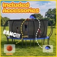 thumbnail image 6 of CITYLE 15FT Trampoline with Enclosure Net, Outdoor Trampoline for Kids and Adults, 1500LBS Trampoline with Basketball Hoop, Galvanized Steel Heavy Duty Trampolines with Xmas Gift, 6 of 8