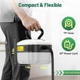 thumbnail image 6 of Handheld Steam Cleaner, High-Pressure 2500W Portable Professional Steamer, 1200ml Rapid-Heating Heavy Duty Vapor Cleaner for Car, Couch, Carpets, Furniture Surfaces(black)Q, 6 of 8