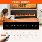 Barara King 1500W/750W Electric Fireplace Heater with Remote Control, Wall Mount Recessed Insert Freestanding for Home Indoor Use, Black