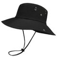 thumbnail image 4 of Sun Hat for Men,UPF50+ Wide Brim Boonie Hat Sun Hat Foldable Mesh Lined Fishing Hat for Sai Hiking Beach Garden Black, 4 of 6