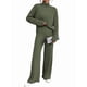 thumbnail image 3 of Conjuntos de 2 Piezas para Mujer para Otoño: Suéter de Punto de Viaje, Pantalones Anchos y Chándal para Estar en Casa. Verde XL, 3 of 7