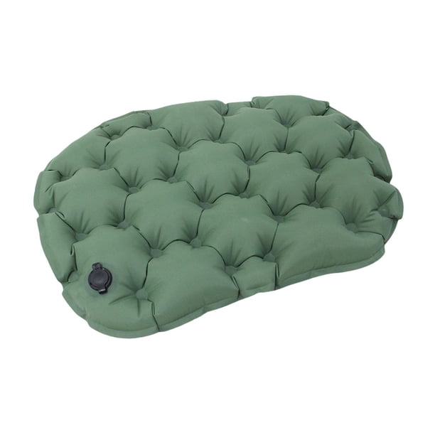 Asiento inflable para estadio, cojín compacto para exteriores, fabricado en nailon TPU resistente. verde
