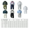 thumbnail image 3 of FYMNSI Toddler Baby Boy Clothes Formal Boys Suit Wedding Outfits Dress Shirt+Bowtie+Suspender Pants 3-4 Years, 3 of 6