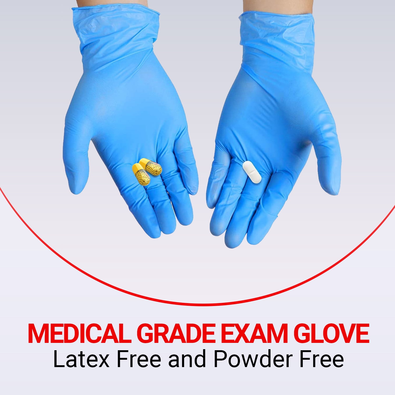 BASIC Medical Synmax Vinyl Exam Gloves - Latex-Free & Powder-Free - Large, BMPF-3003(Case of 1,000)