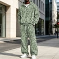 thumbnail image 2 of Solthread Mens Tracksuit 2 Piece Leopard Print Cheetah Print Hoodie and Wide Leg Pants Casual Outfit Sets, 2 of 6