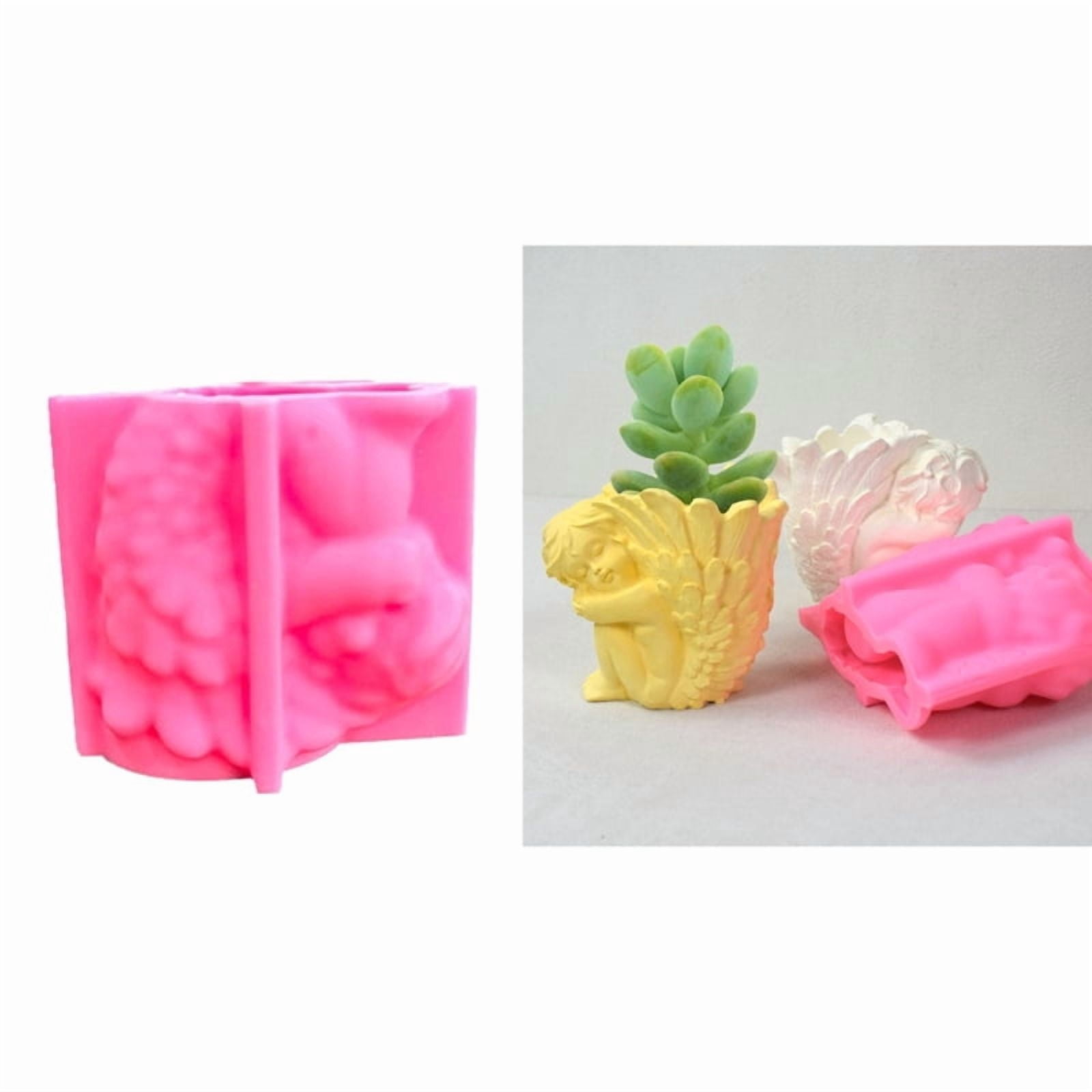 Succulent Planter Resin Mold Girl Flower Pots Silicone Molds for Home Decor