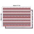 thumbnail image 5 of Red Christmas Folk Pattern Summer Placemats Table Placemats Set Of 6-Linen Kitchen Washable Placemats Table Mats 11.8"x17.7" Non-Slip Heat Resistant, 5 of 5