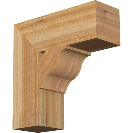 6 W x 18 D x 18 H Funston Block Rough Sawn Bracket  Western Red Cedar