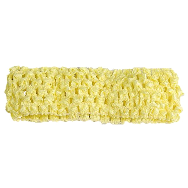 1.5 Inch Elastic Baby Girls Crochet Headband - Yellow Baoblaze Accesorios