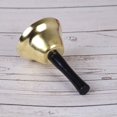 thumbnail image 2 of Stainless Steel Hand Bell, Wooden Handle Metal Bell Handheld Small Attention Bell For Christmas Santa Ringing Tea Dinner Kitchen Bar Serivce(2pcs), 2 of 5