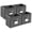 Gray, variant on 4 Pack Hanging File Box for Letter Size Documents, File Storage Organizer with Plastic Rails and Reinforced Cardboard, Collapsible Filing Box
