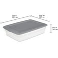 thumbnail image 2 of Ensemble de (2) boîtes de rangement Sterilite  de 27 litres, bacs de rangement en plastique transparent avec  couvercle à enclenche , gris, 2 of 6
