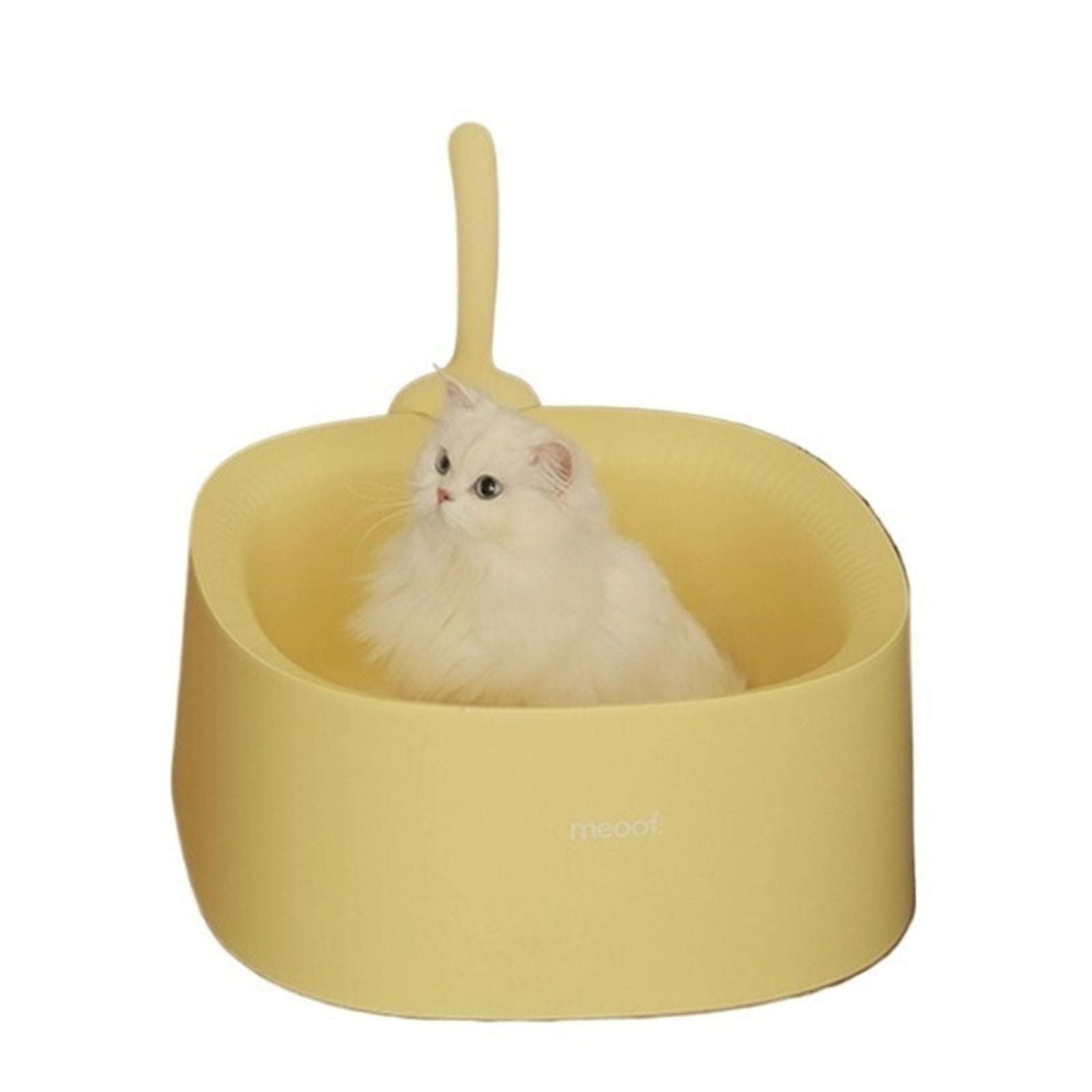 Find concave meoof oversized open cat litter box semi-closed cat toilet cat excrement shovel large space Anti-splash