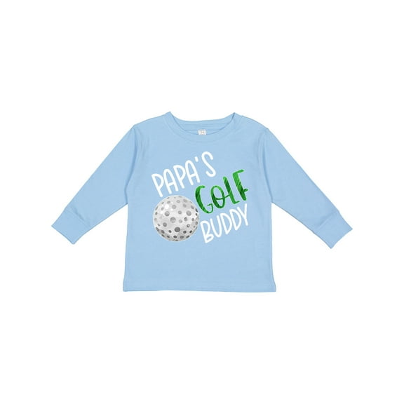 Inktastic Papa's Golf Buddy with Golf Ball Boys or Girls Long Sleeve Toddler T-Shirt