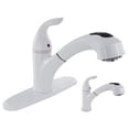 thumbnail image 2 of Phoenix Faucet PF231241 Used For Kitchen; Single Piece 8 Inch Deck Mount; 10 Inch Pull Out Spout; Single Lever Handle; White/Plastic Polymer Infused With Powdered Metal Underbody, 2 of 6