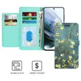 thumbnail image 3 of CoverON For Samsung Galaxy S21 FE Wallet Case, RFID Blocking Vegan Leather 6x Card Slot Holder Cover Flip Folio Phone Pouch, Almond Blossom Art, 3 of 7