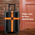 thumbnail image 5 of Luggage Straps and Suitcase Taps Set, 4 Set of Adjustable Belts and Silicone Luggage Tags with Name ID Card for Suitcase Accessories (Orange), 5 of 7